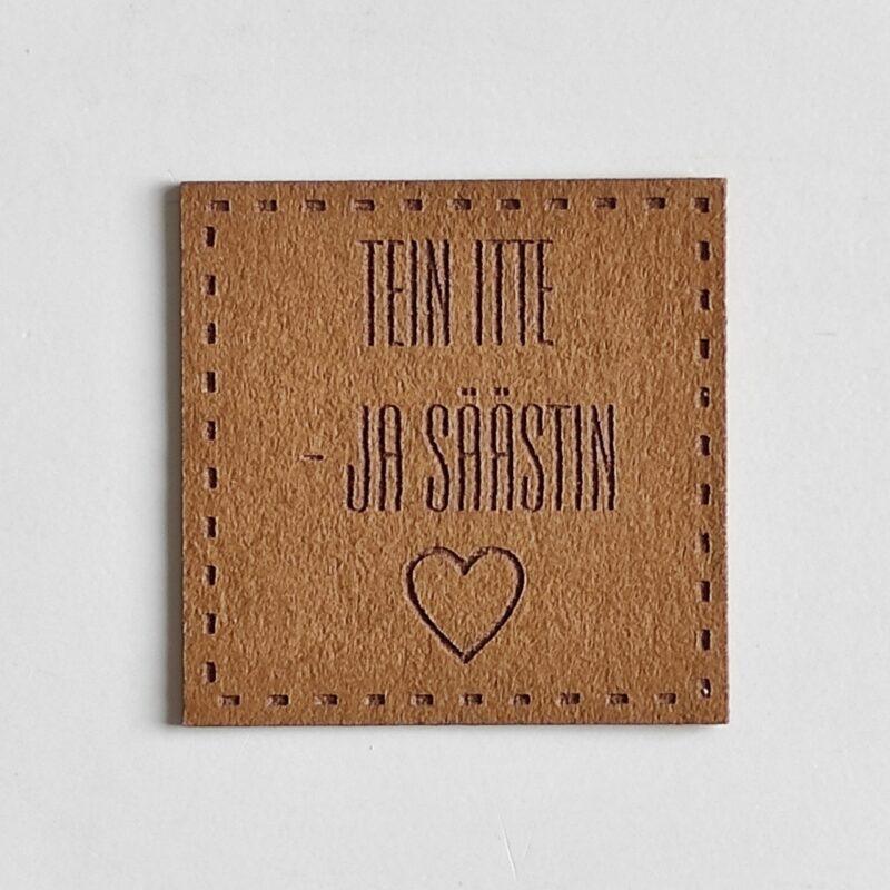 Ompelumerkki "Tein itte-ja säästin"