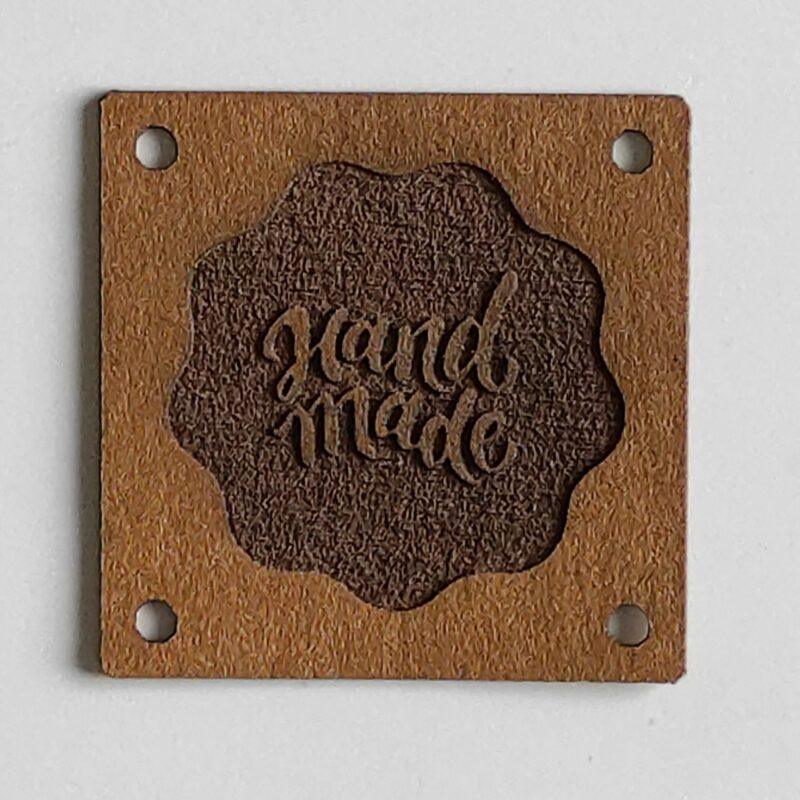 Ompelumerkki "Hand made" (neliö)