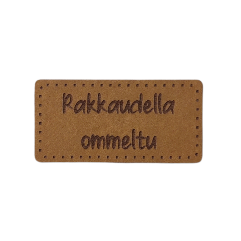 Ompelumerkki "Rakkaudella ommeltu"